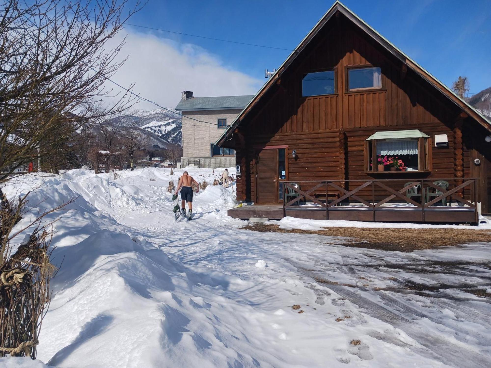 Log Cottage Villa Happo Hakuba Buitenkant foto